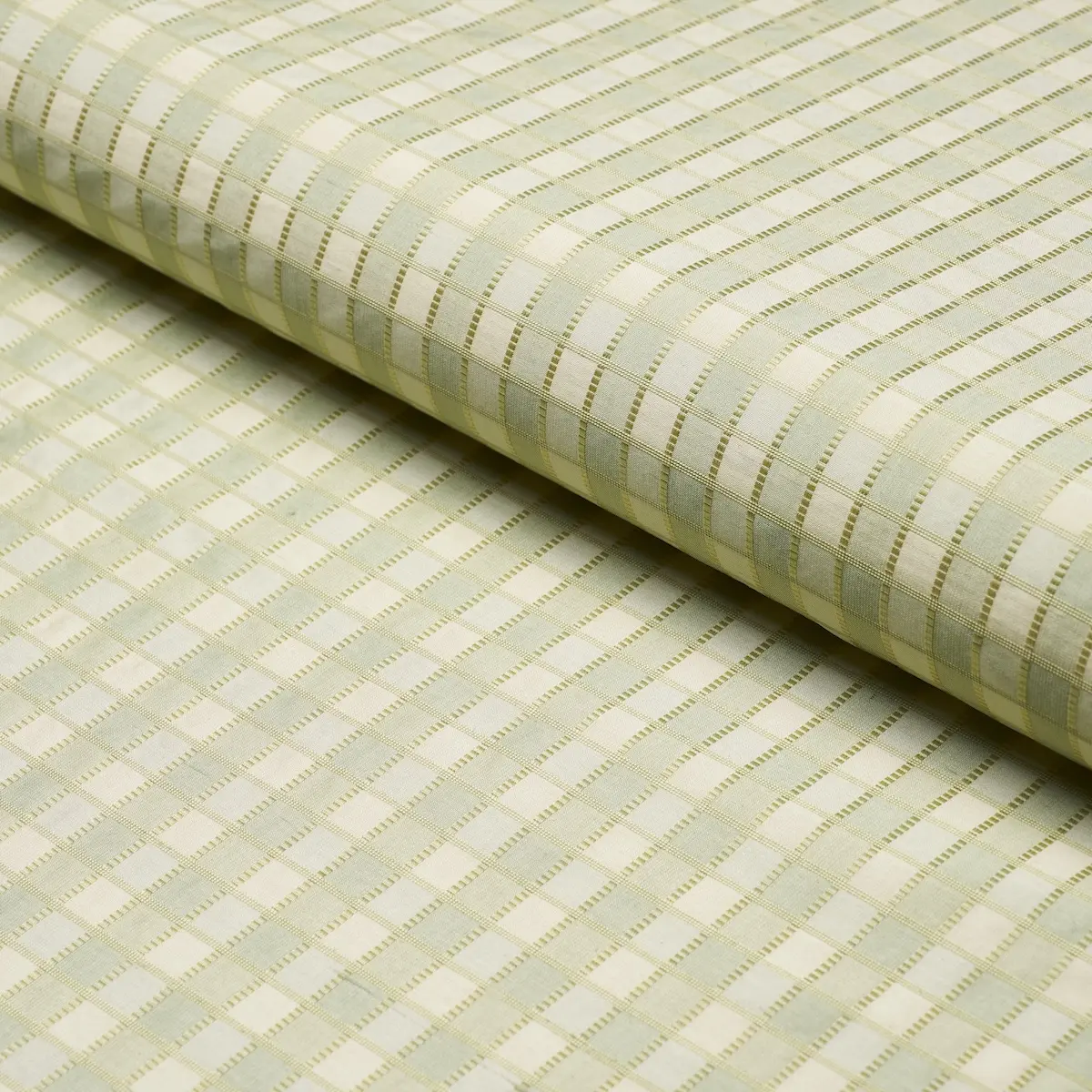 INGRID SILK CHECK_ SEASPRAY