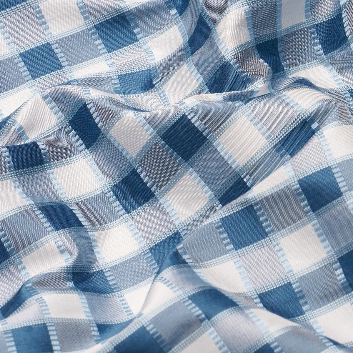 INGRID SILK CHECK_ BLUE