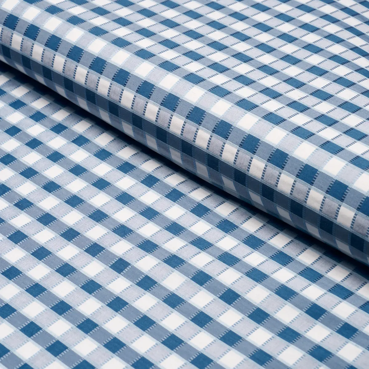 INGRID SILK CHECK_ BLUE