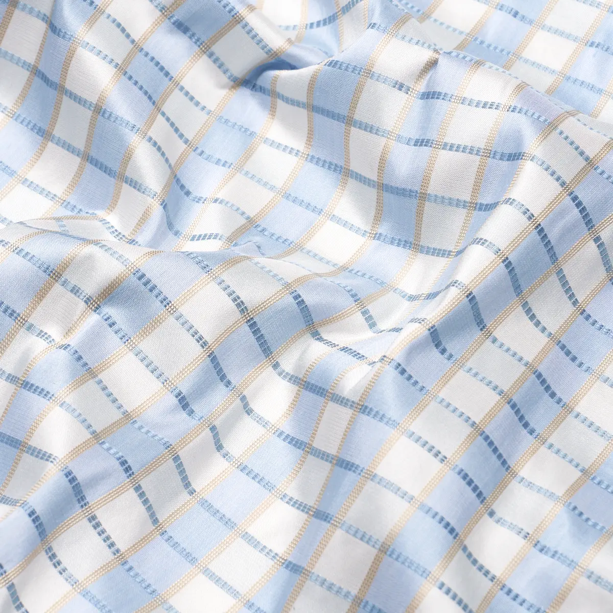 INGRID SILK CHECK_ SKY