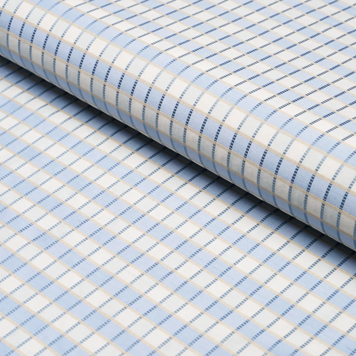 INGRID SILK CHECK_ SKY