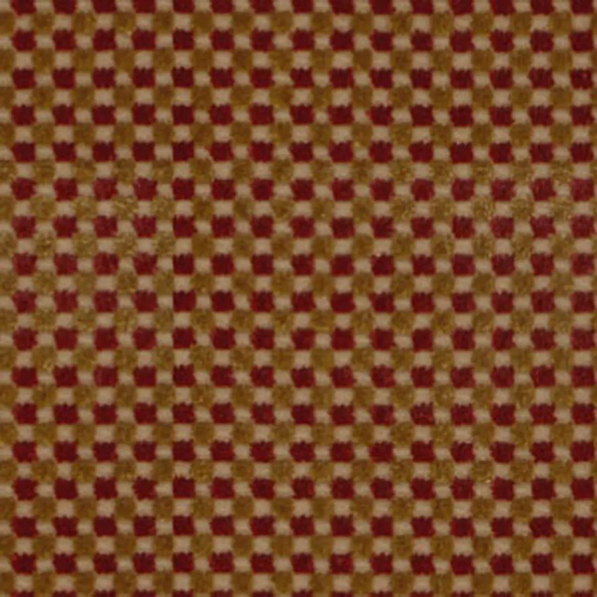 FENWICK CHECK VELVET_ RED/GOLD