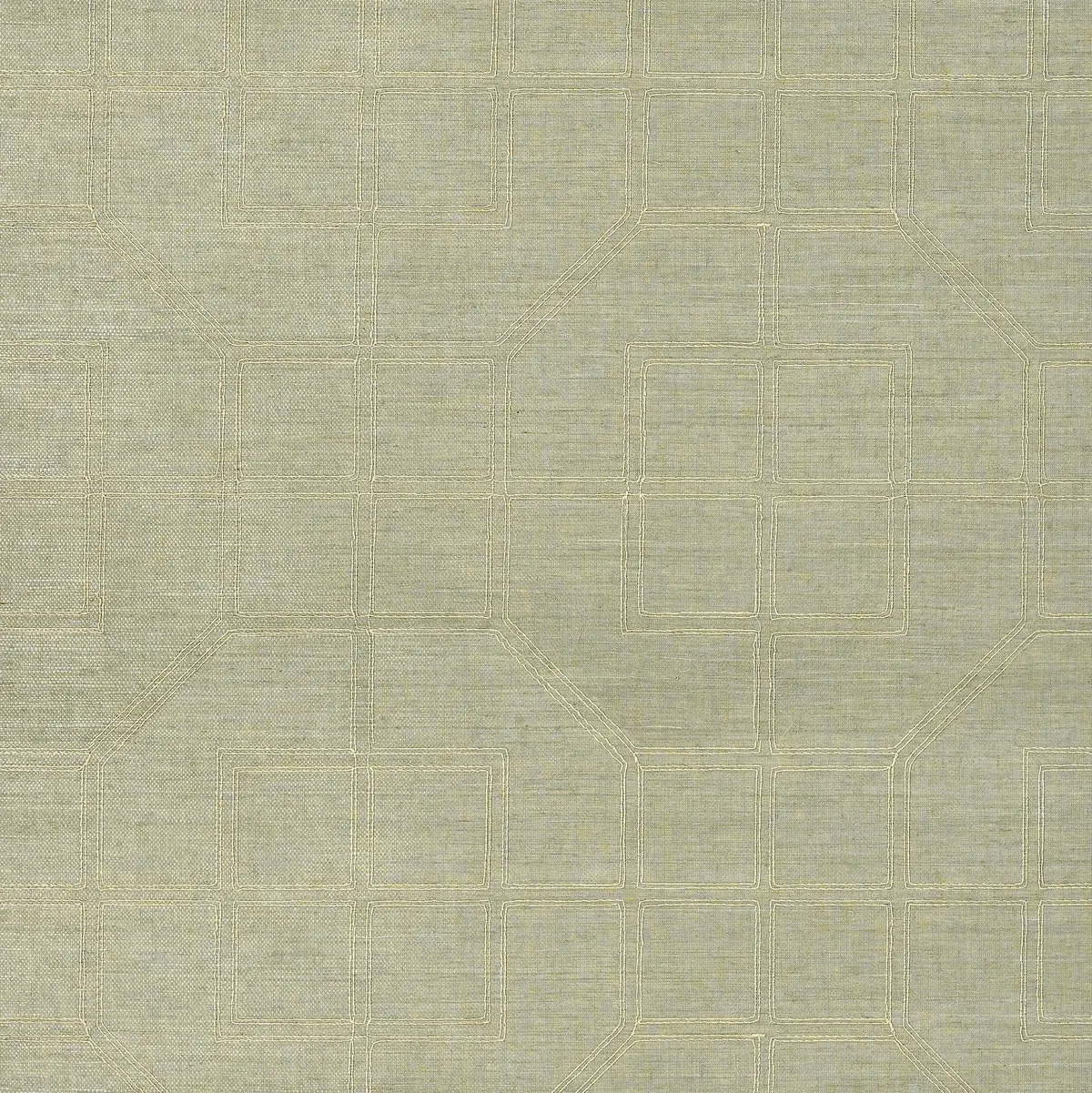 LINYI EMBROIDERED FRET SISAL_ MIST
