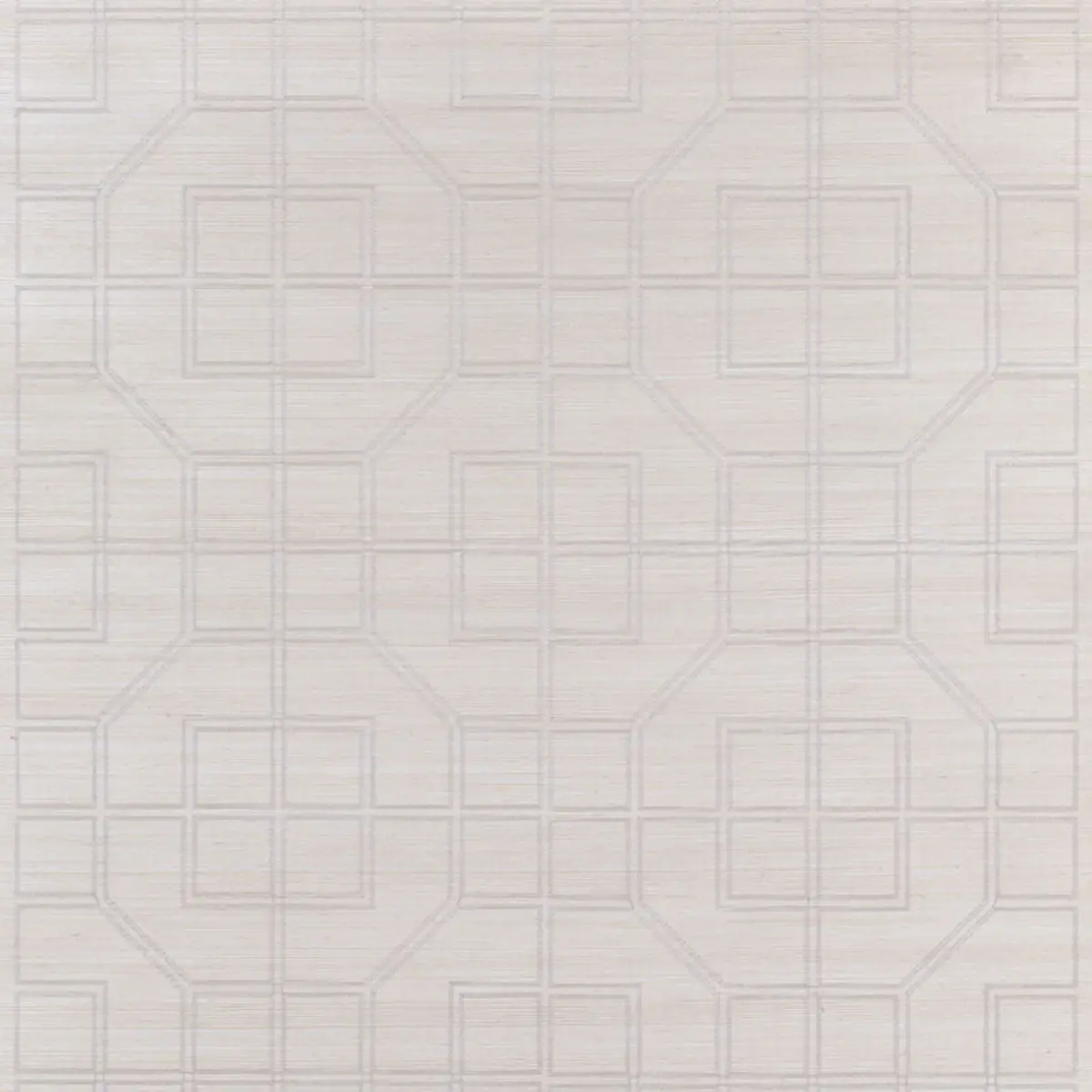 LINYI EMBROIDERED FRET SISAL_ NATURAL SHIMMER