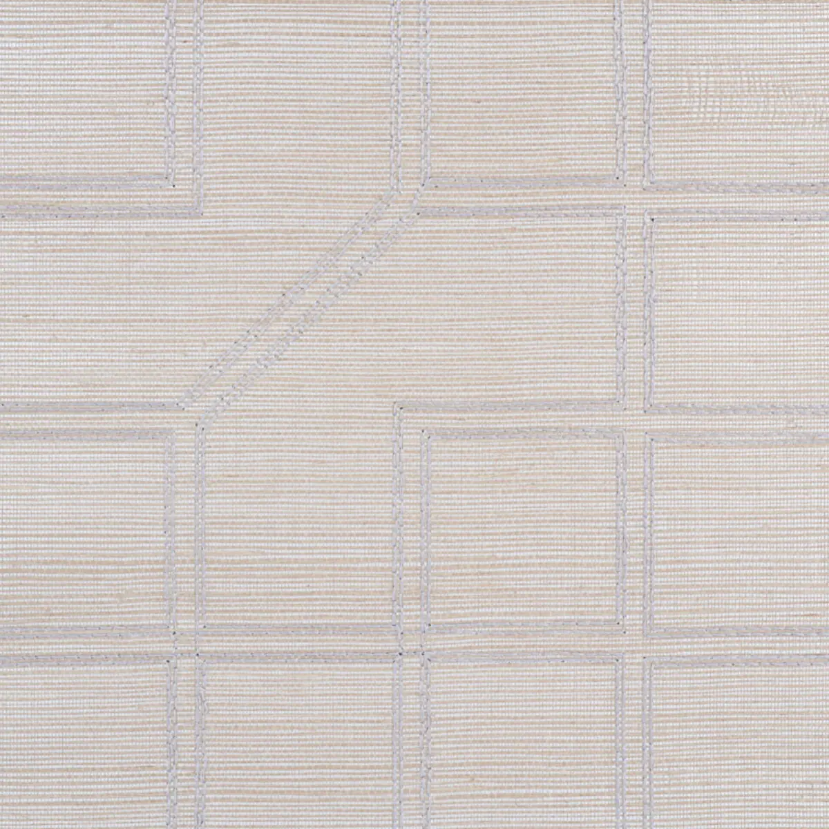 LINYI EMBROIDERED FRET SISAL_ NATURAL SHIMMER
