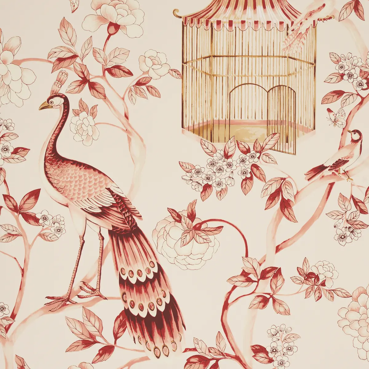 Oiseaux Et Fleurs_ CINNABAR