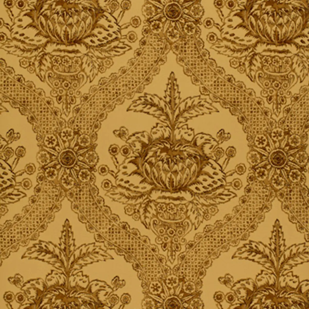 HADDON HALL DAMASK_ UMBER