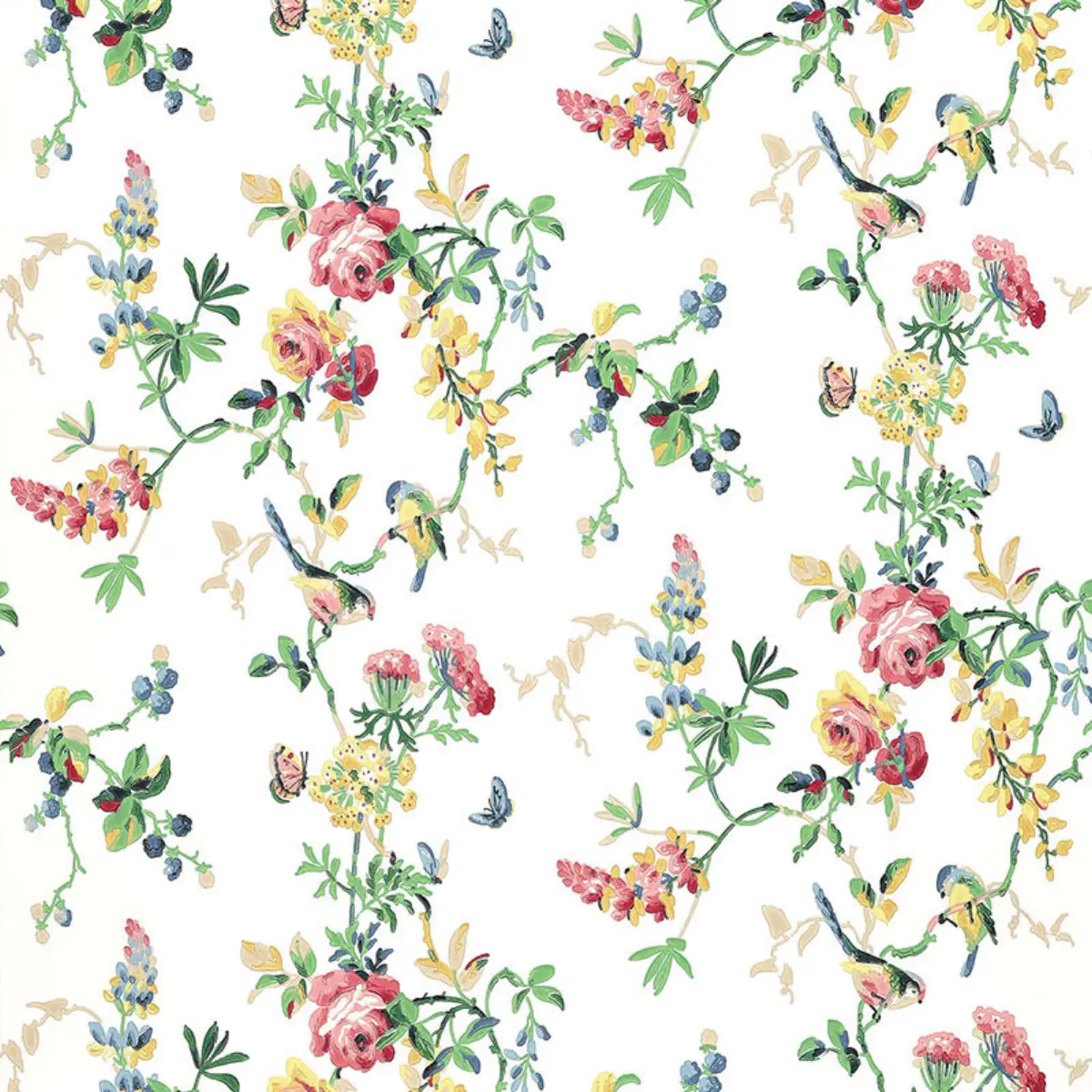 CHICKADEE FLORAL_ PRIMARY
