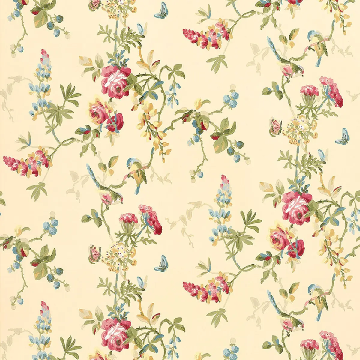 CHICKADEE FLORAL_ VANILLA