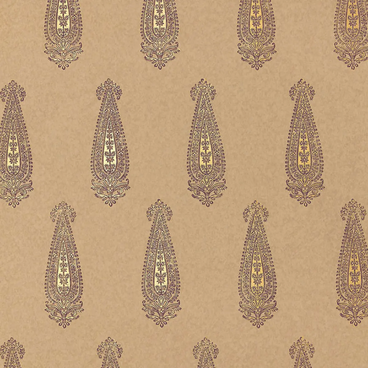 KATARA PAISLEY_ AUBERGINE & GILT