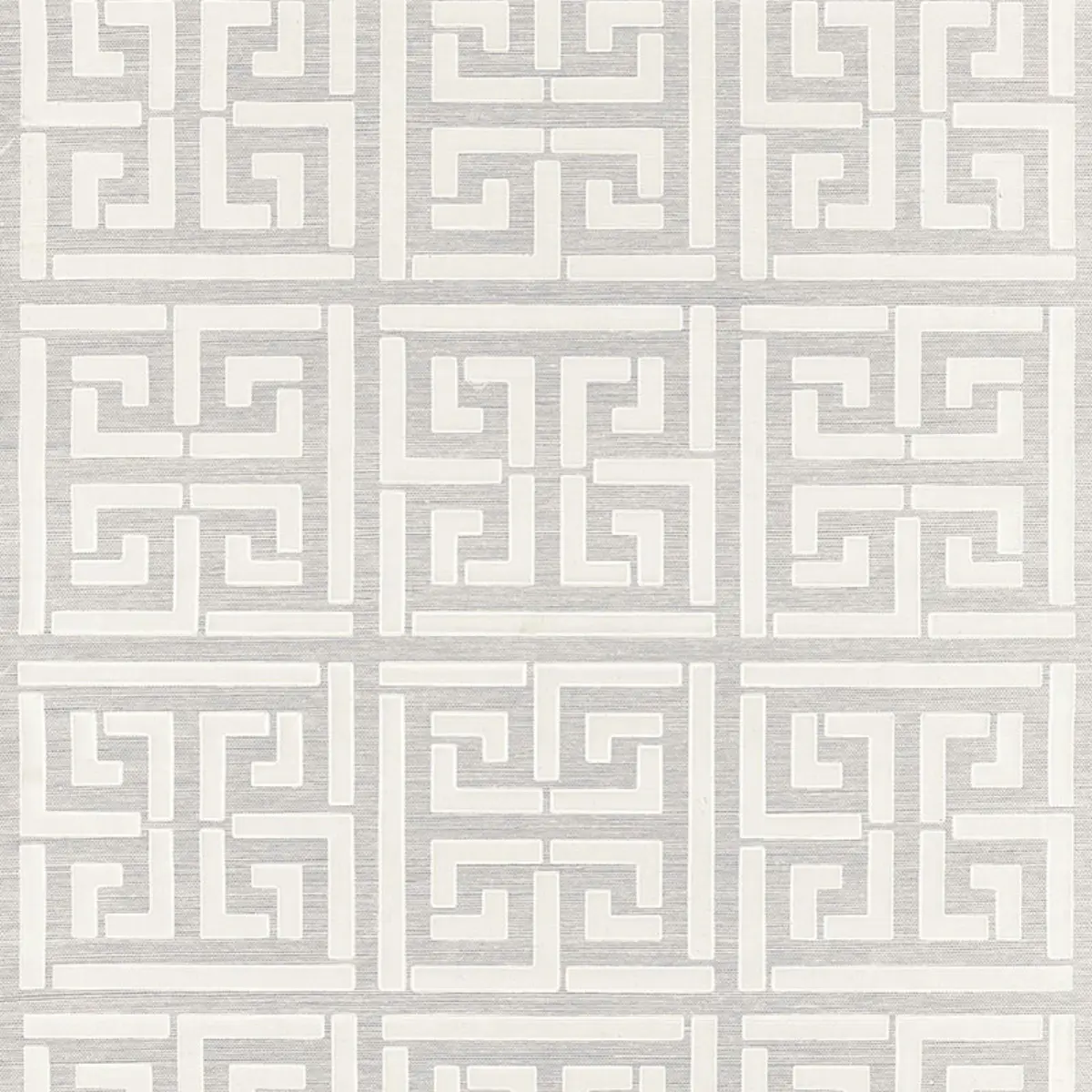 GREEK KEY SISAL_ SILVER