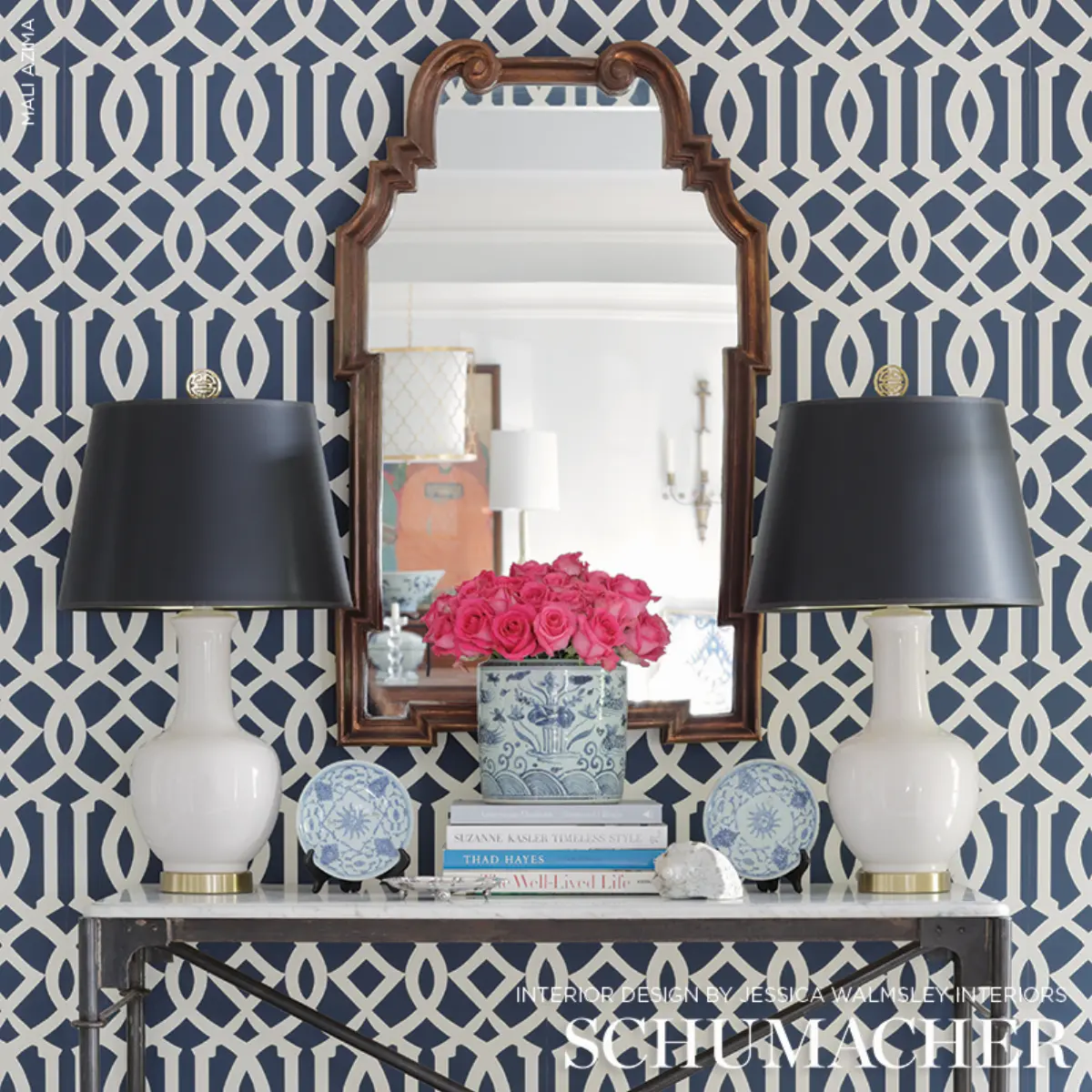 IMPERIAL TRELLIS II_ IVORY / NAVY