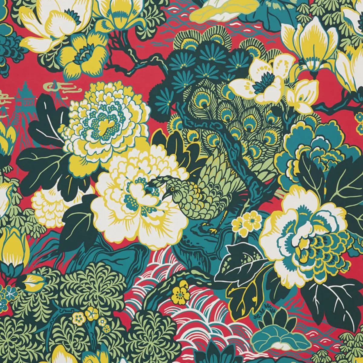 SHANGHAI PEACOCK_ CERISE