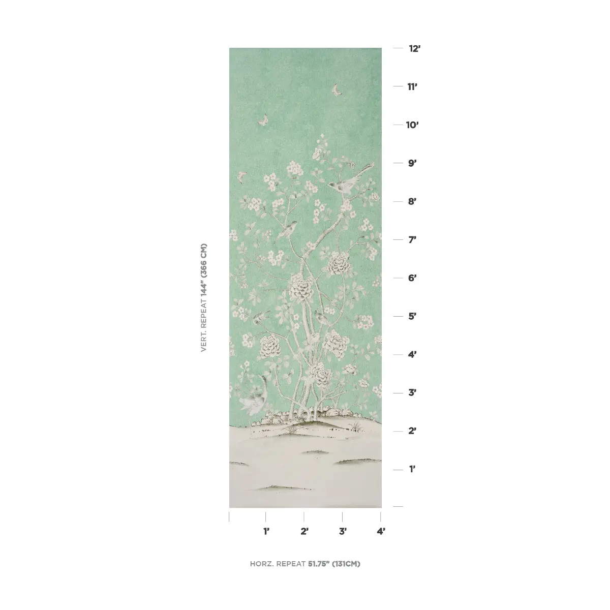 Chinois Palais Panel_ AQUAMARINE