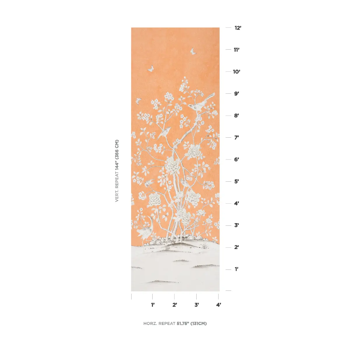 Chinois Palais Panel_ TANGERINE
