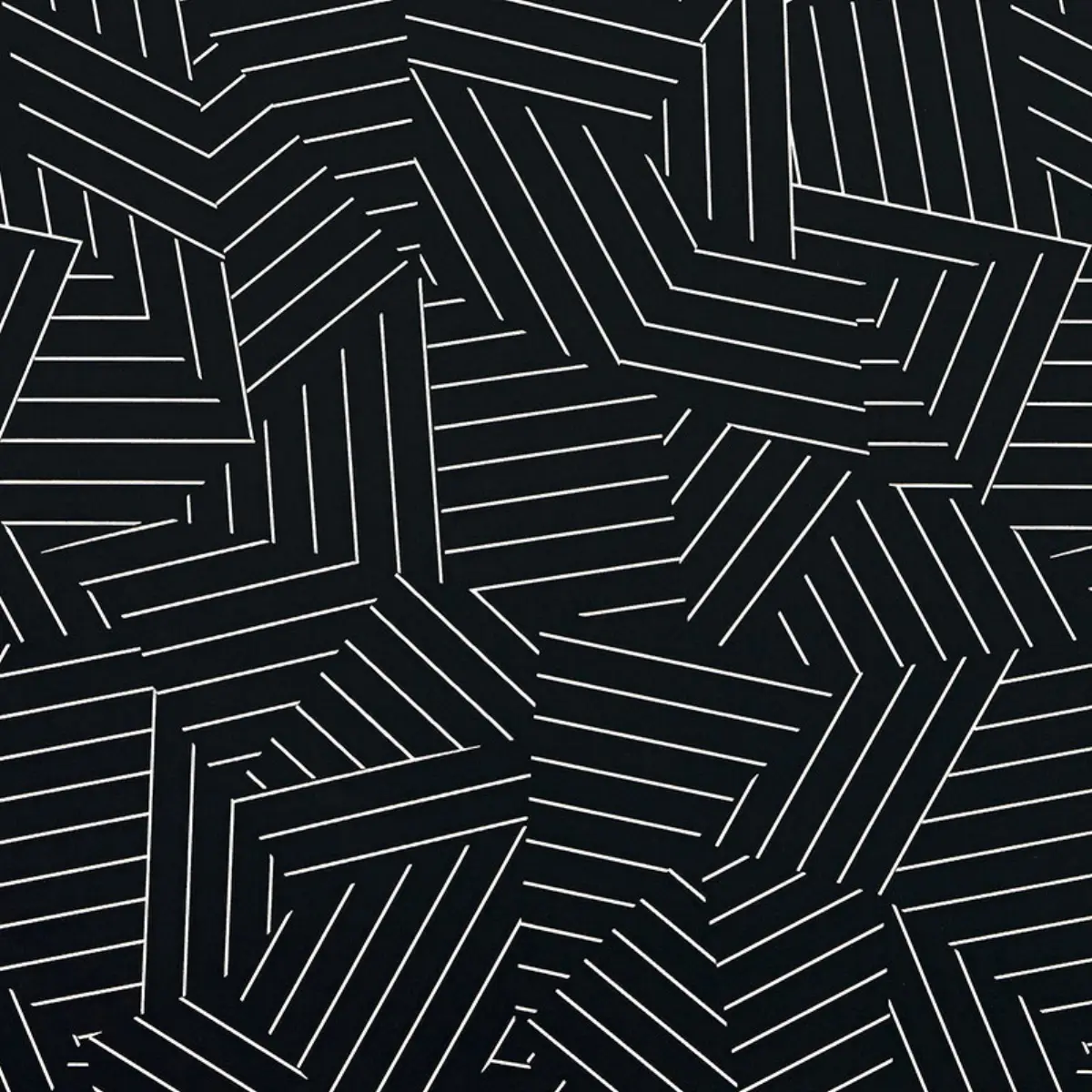 DECONSTRUCTED STRIPE_ IVORY ON BLACK