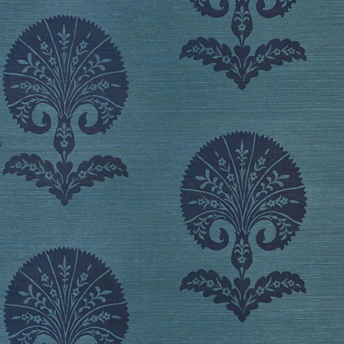 OTTOMAN FLOWER SISAL_ PEACOCK
