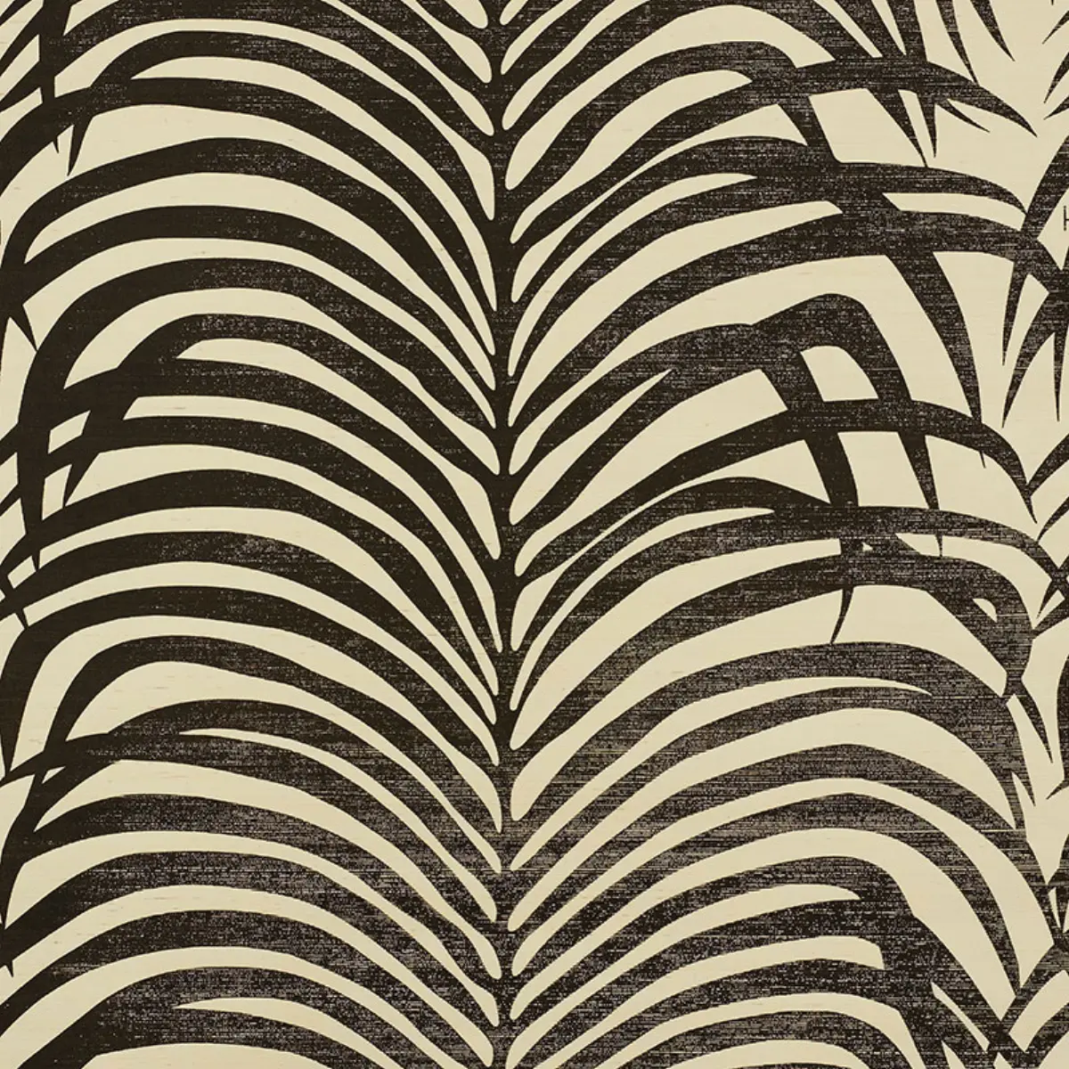 ZEBRA PALM SISAL_ BLACK ON IVORY