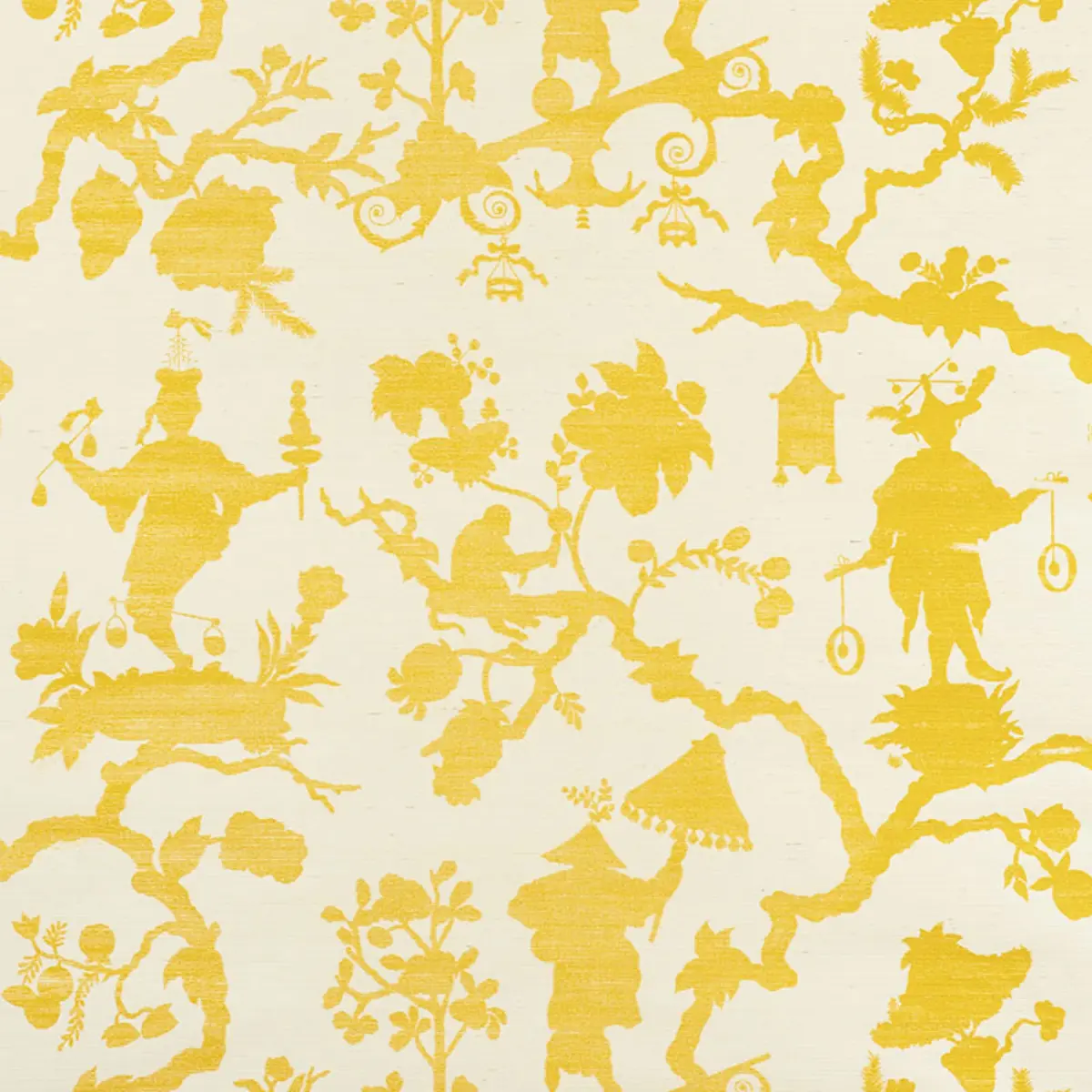 SHANTUNG SILHOUETTE SISAL_ YELLOW