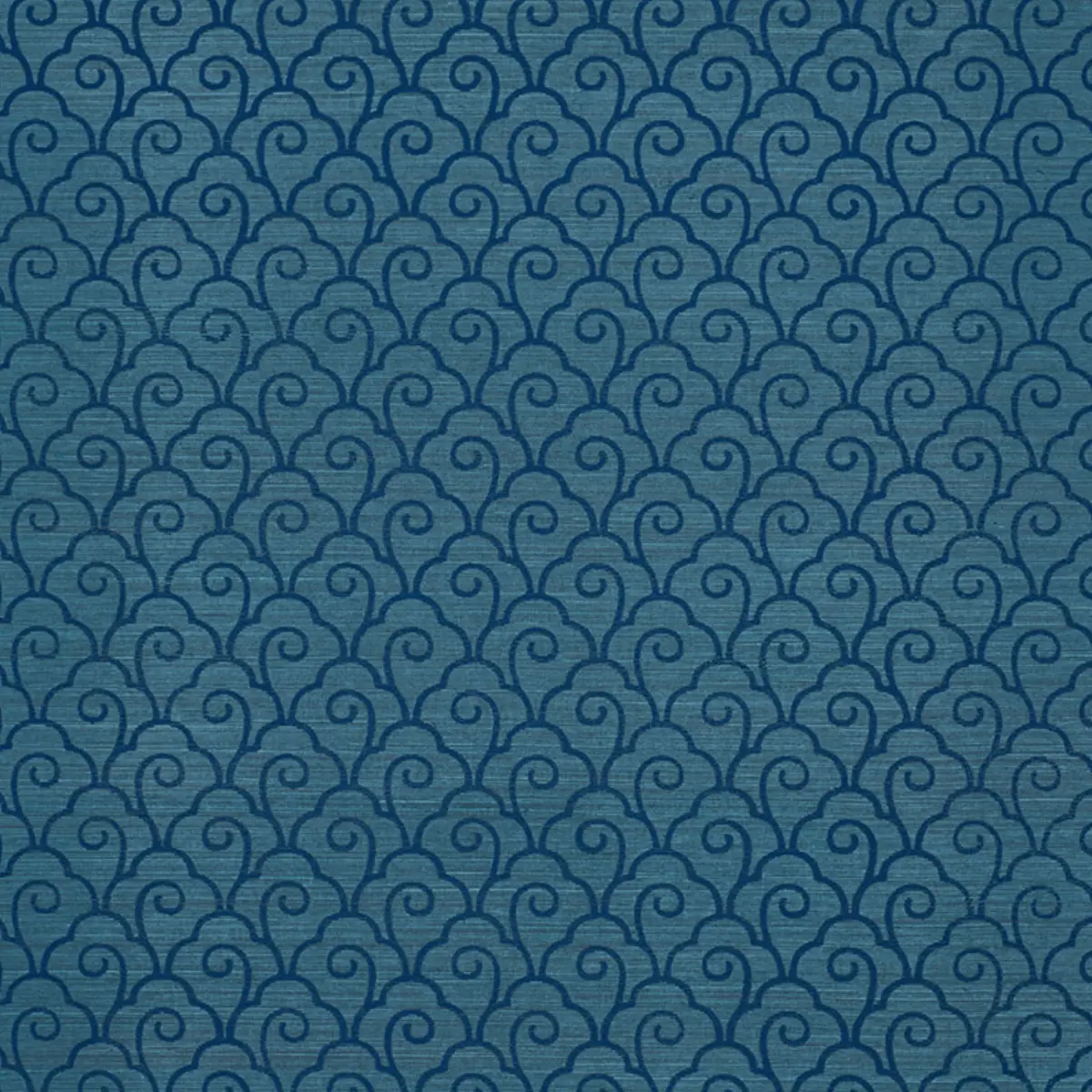 SCALLOP FILIGREE SISAL_ LAPIS ON PEACOCK