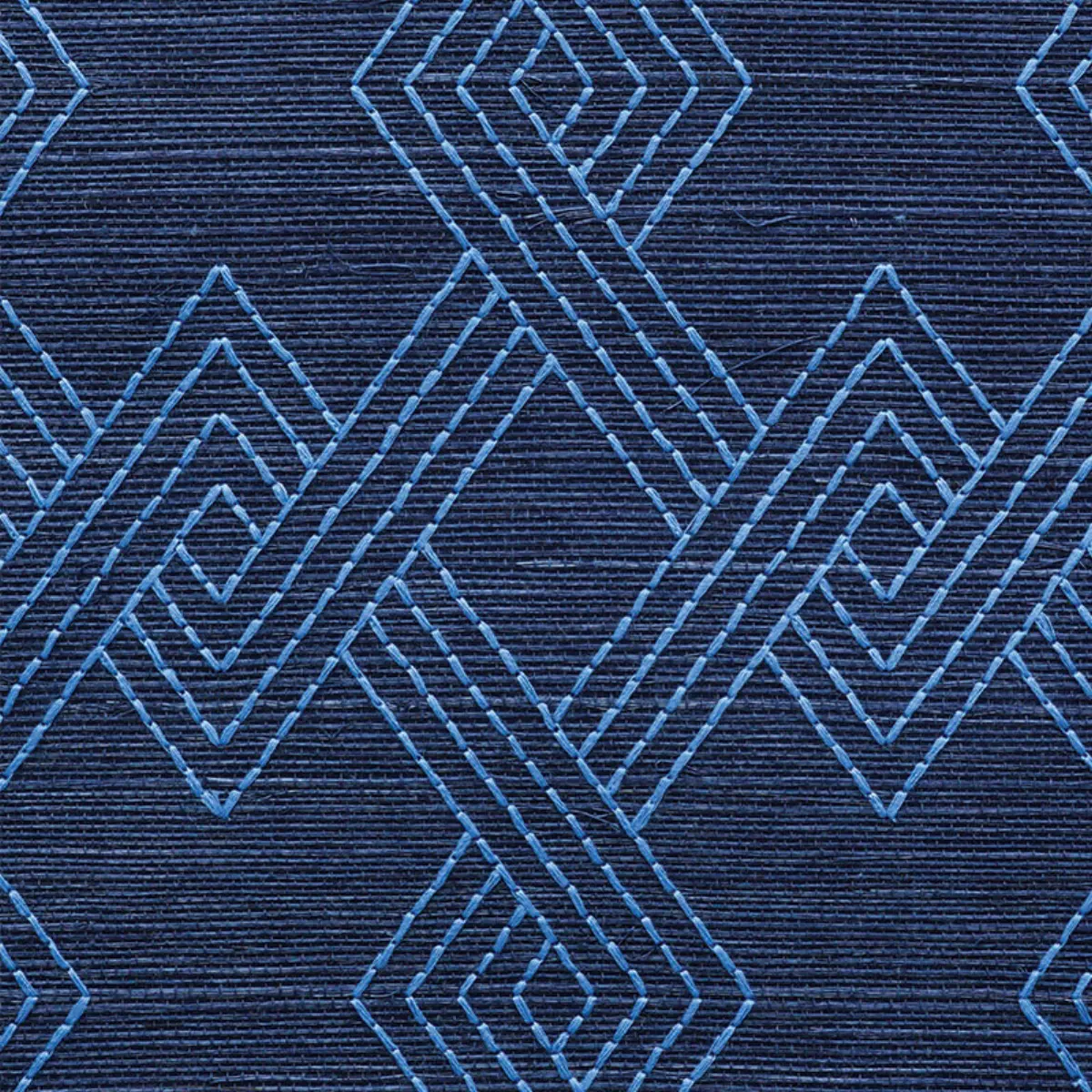 HIX EMBROIDERED SISAL_ BLUE