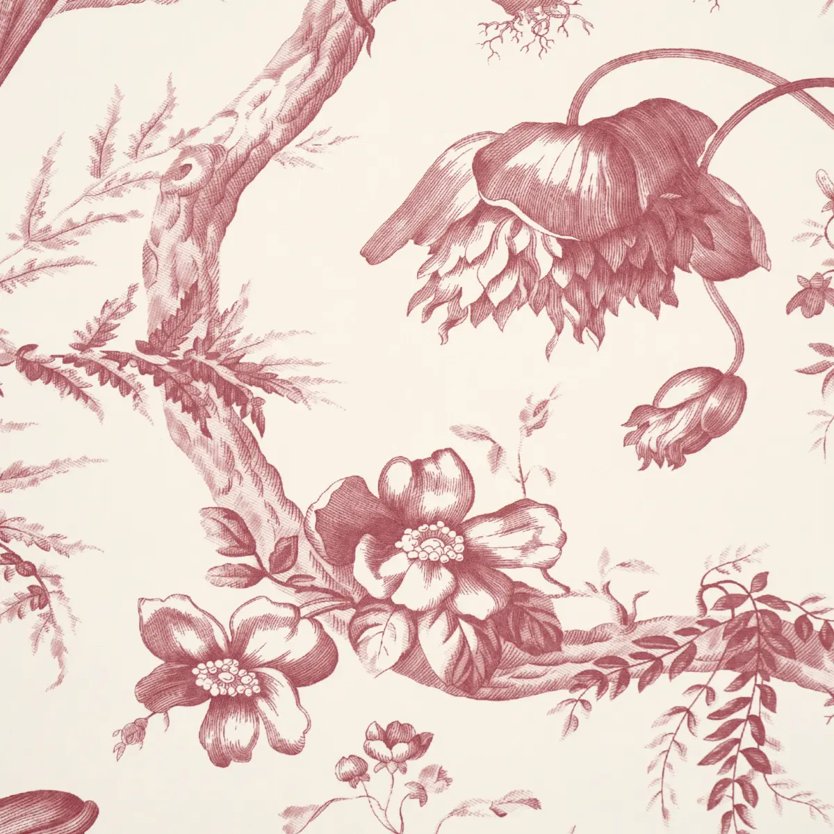 Toile De Fleurs_ ROUGE