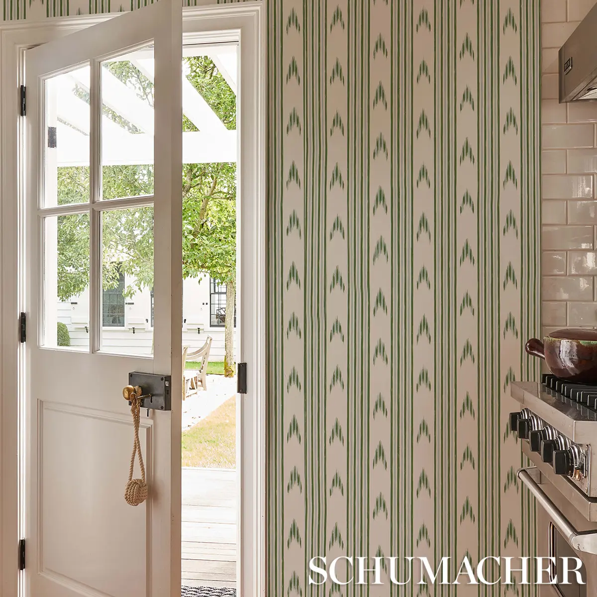SANTA BARBARA IKAT_ LEAF GREEN