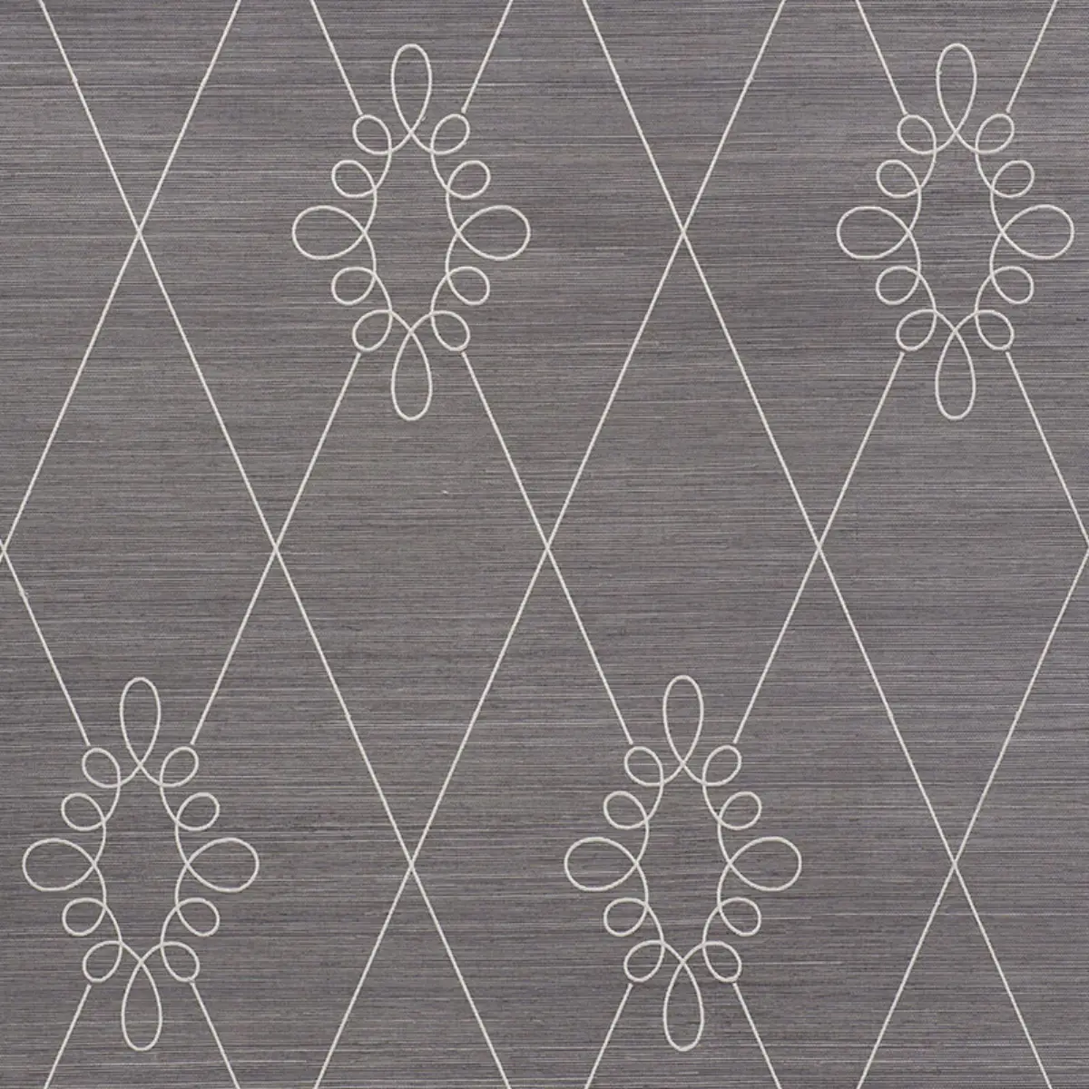 SYLVIE EMBROIDERED SISAL_ CHARCOAL
