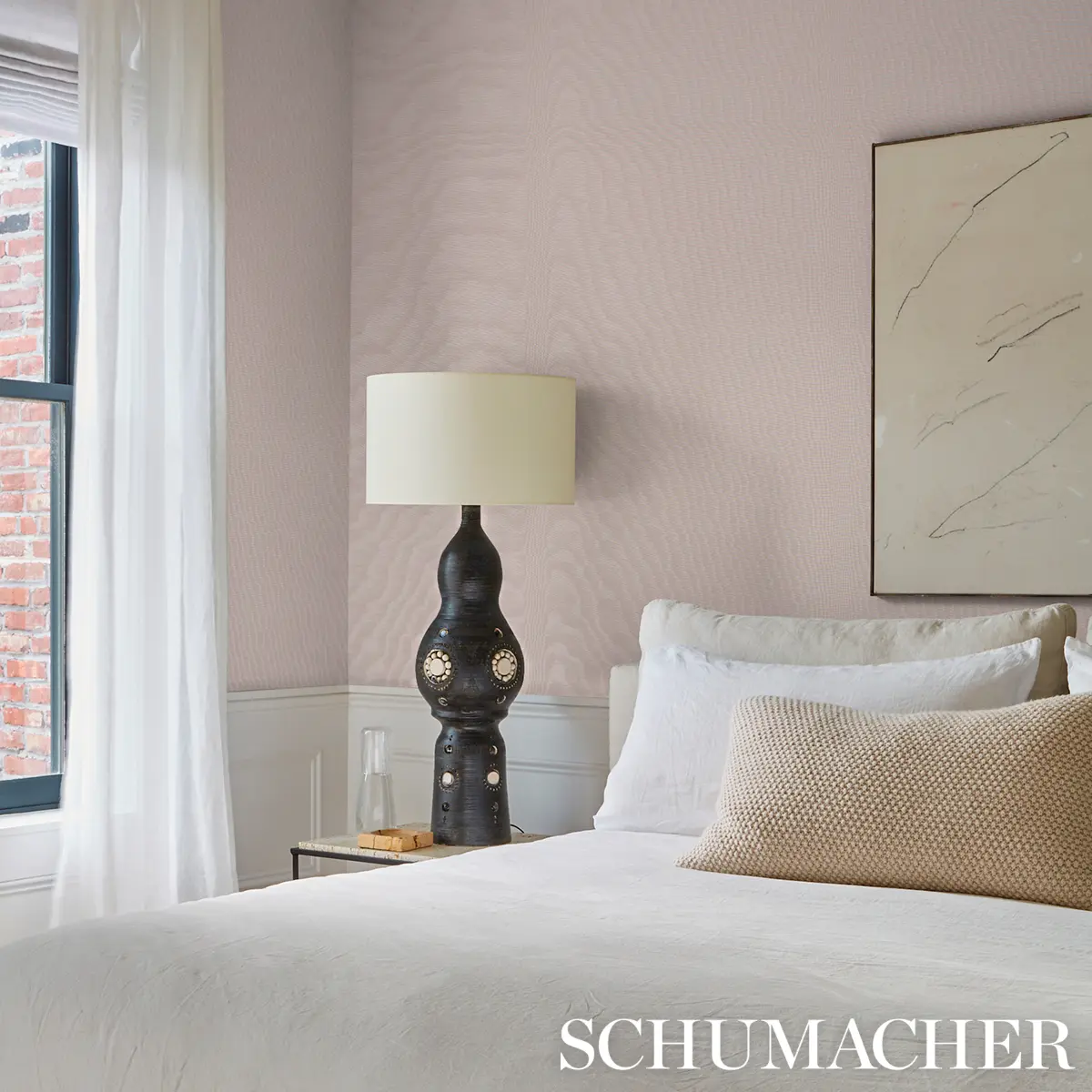 MOIRÉ WALLCOVERING_ DOVE