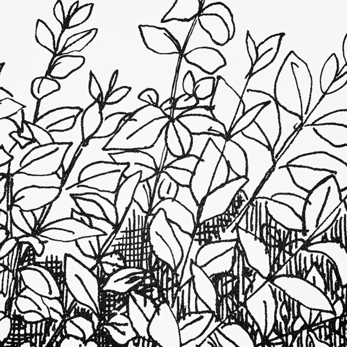 GREENERY GALORE VINYL PANEL_ BLACK