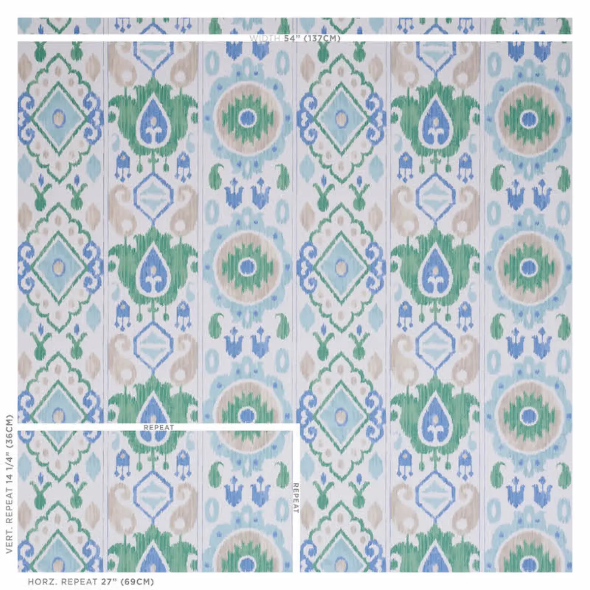 ELIZIA IKAT_ GREEN & BLUE