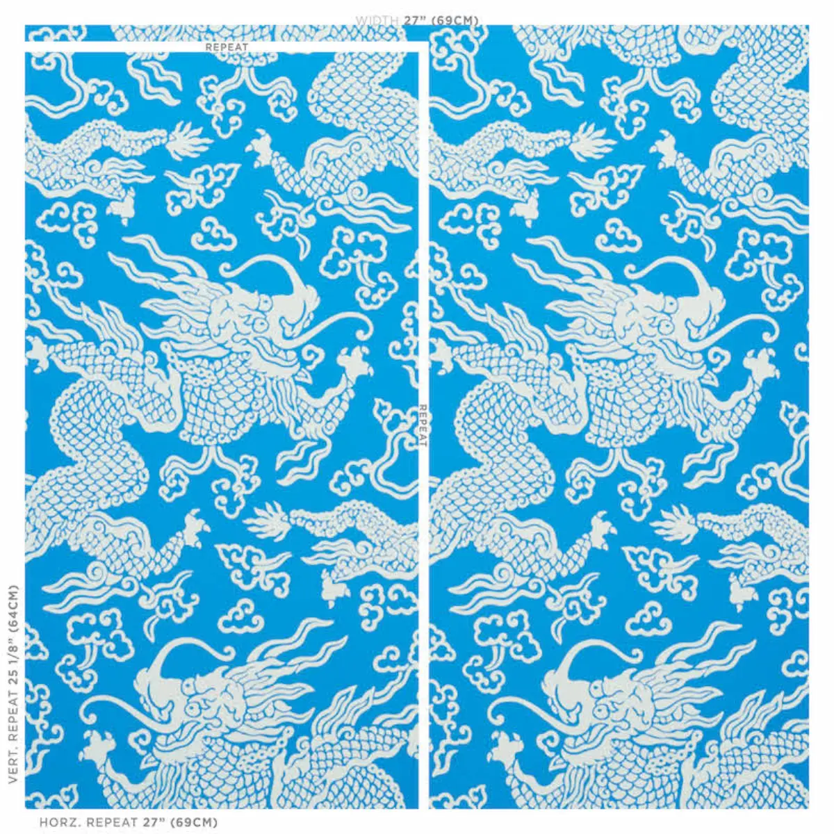 RUAN DRAGON DAMASK_ BLUE