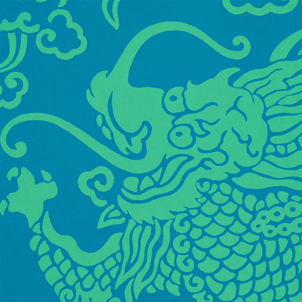 RUAN DRAGON DAMASK_ PEACOCK