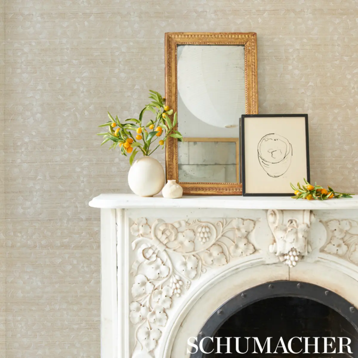 LOTUS EMBROIDERY SISAL_ IVORY