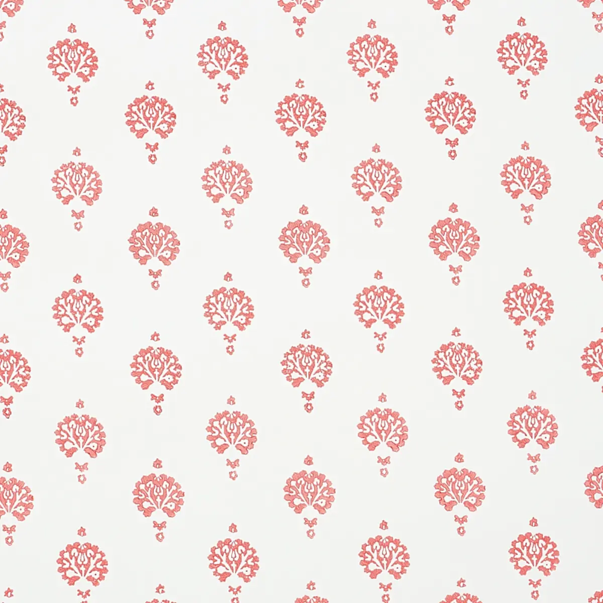 DAHLIA HAND BLOCKED PRINT_ RED