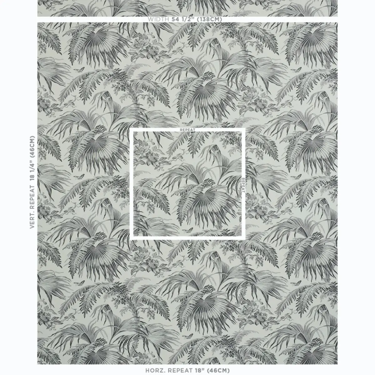 TOILE TROPIQUE_ BLACK