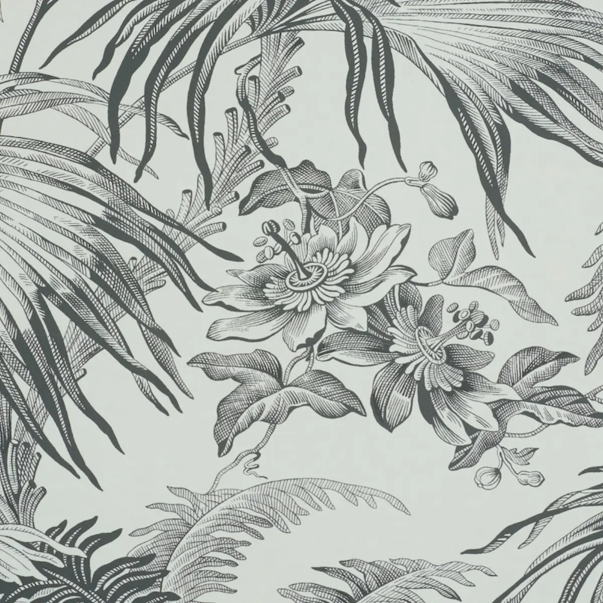 TOILE TROPIQUE_ BLACK