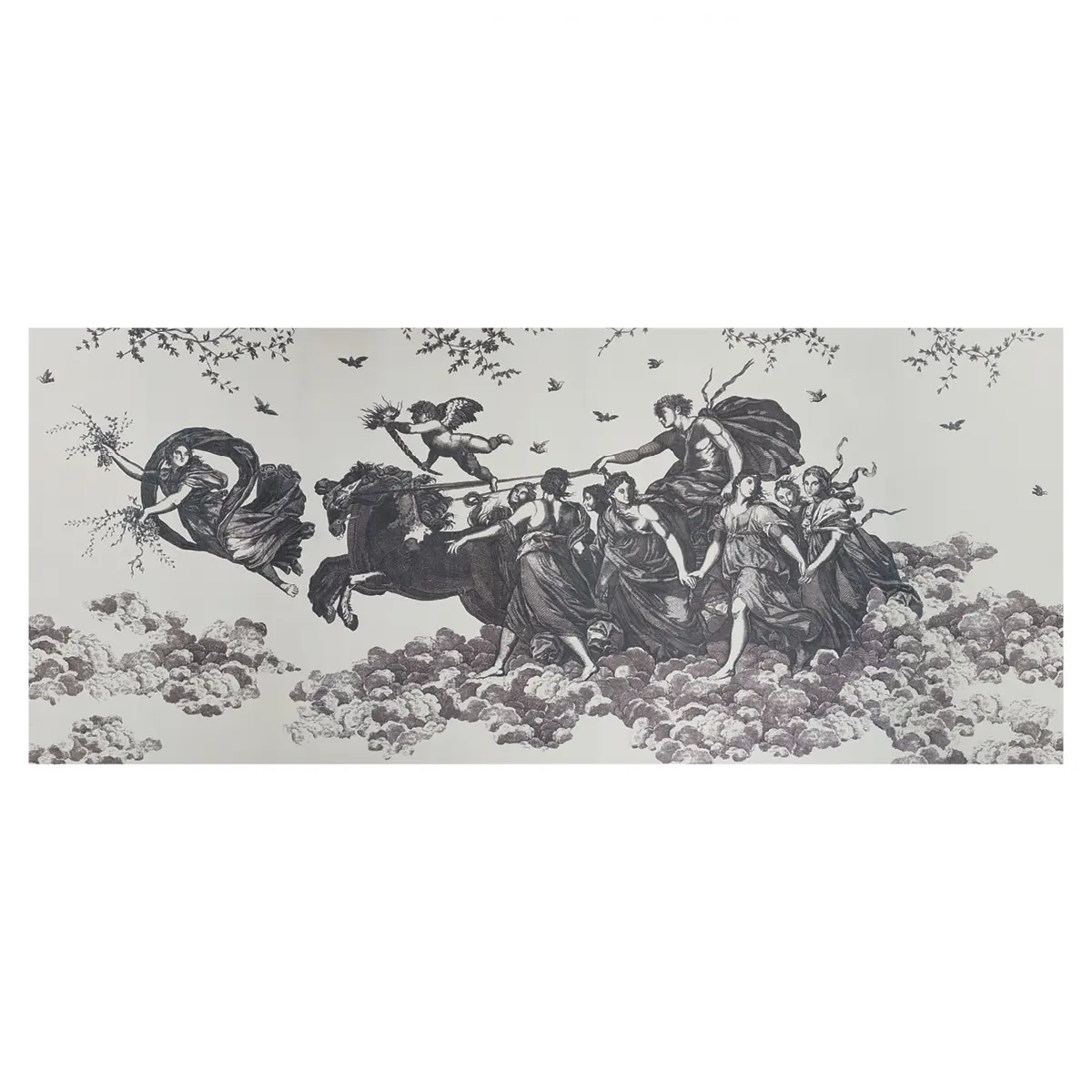 CHARIOT OF DAWN TOILE PANEL SET_ BLACK