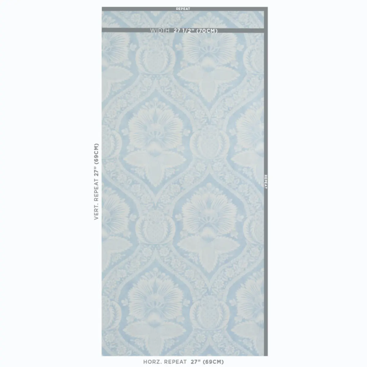 VILLANDRY DAMASK PRINT_ BLUE