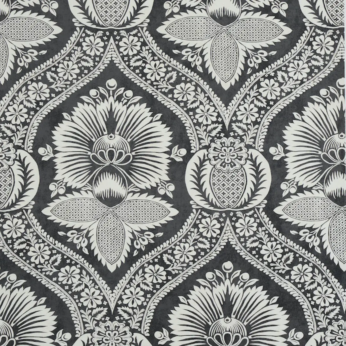 VILLANDRY DAMASK PRINT_ BLACK