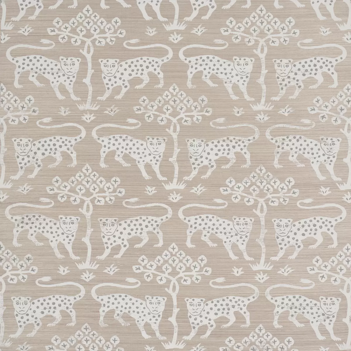 WOODLAND LEOPARD SISAL_ SILVER