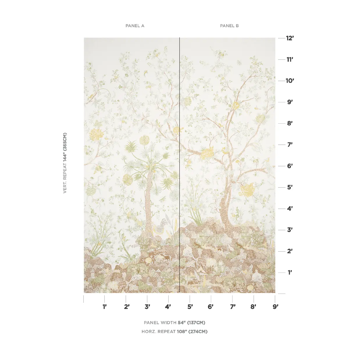 AMALTAS PANEL SET_ GREEN & YELLOW