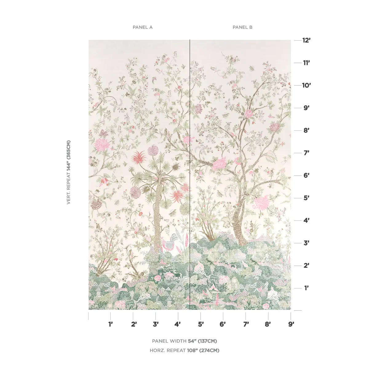 Amaltas Panel Set_ GREEN & PINK