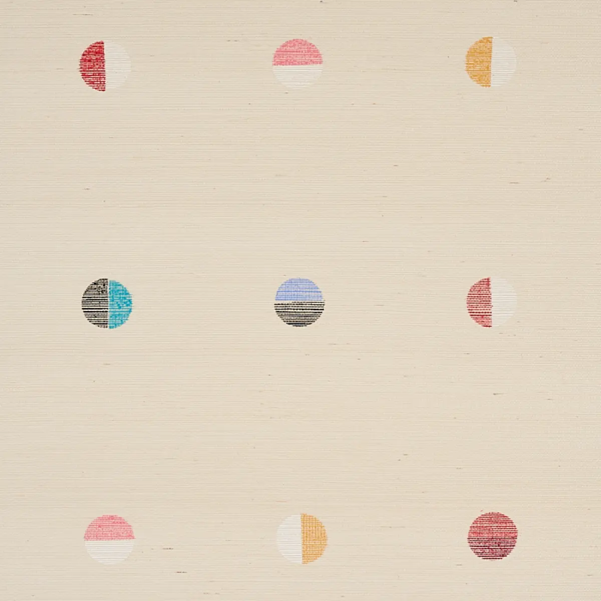 JOSHUA TREE HAND PRINTED SISAL_ MULTI ON IVORY