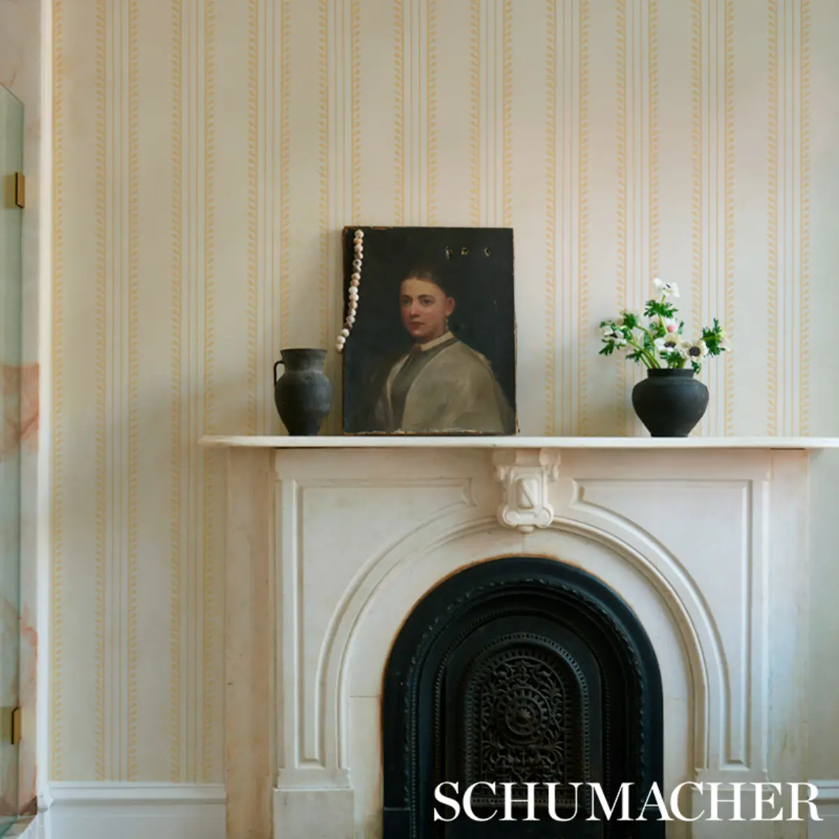 ETRUSCAN STRIPE_ IVORY & OCHRE