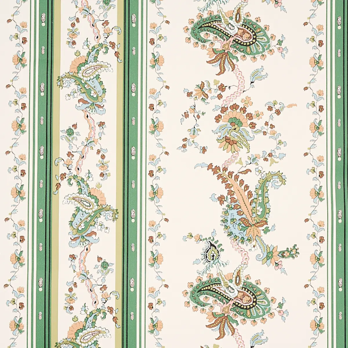 ELENA PAISLEY STRIPE_ GREEN