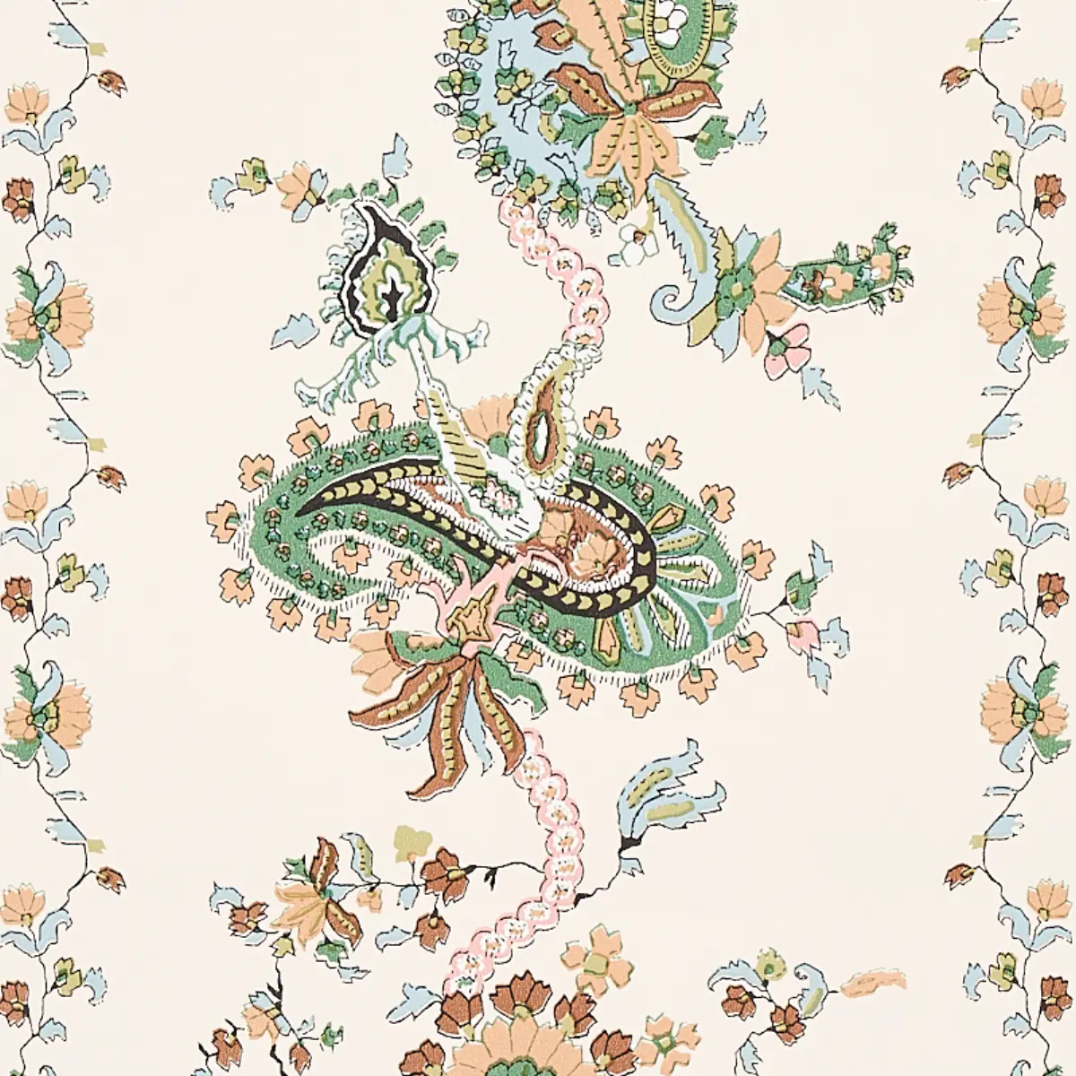 ELENA PAISLEY STRIPE_ GREEN