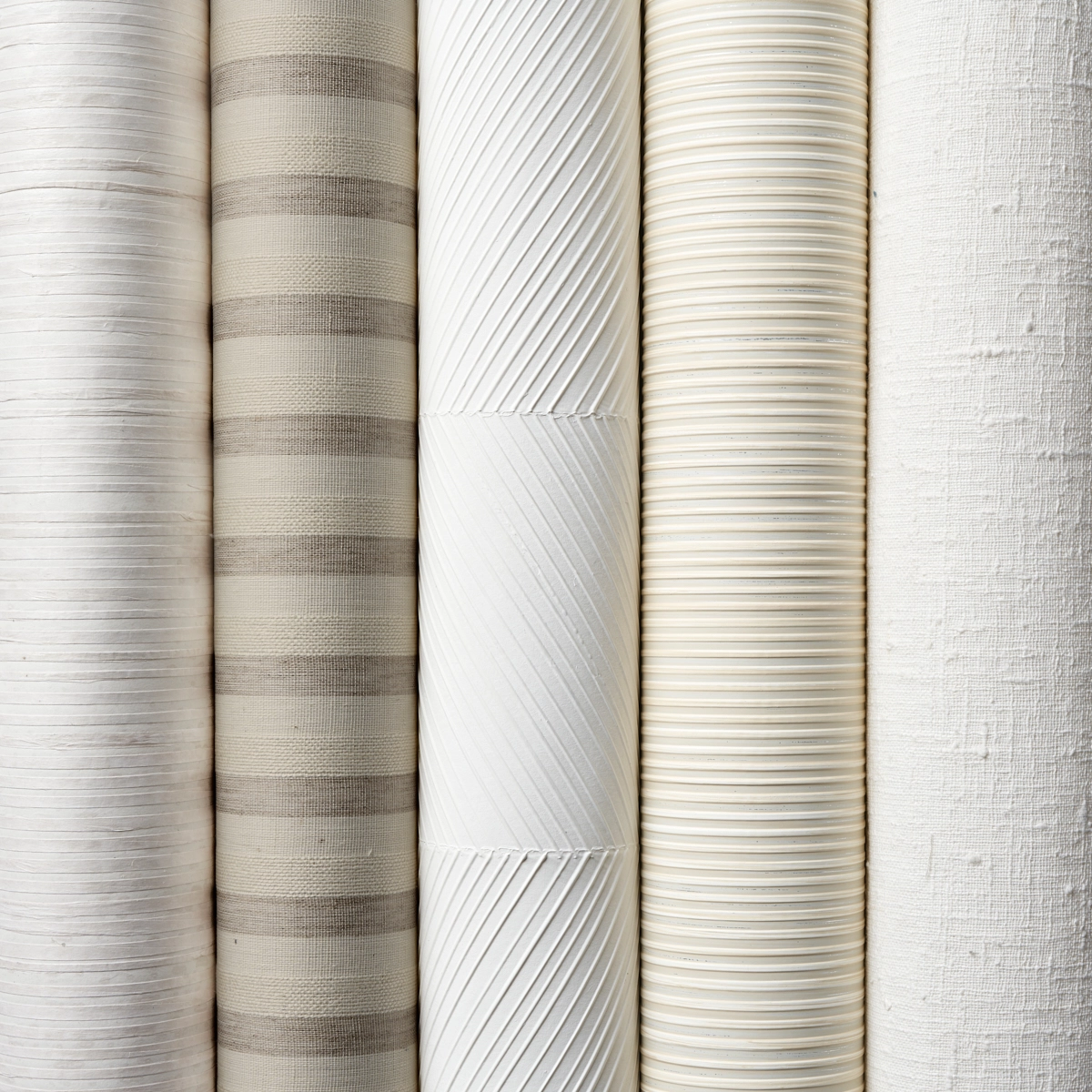 TEXTURED LINEN STRIPE_ WHITE