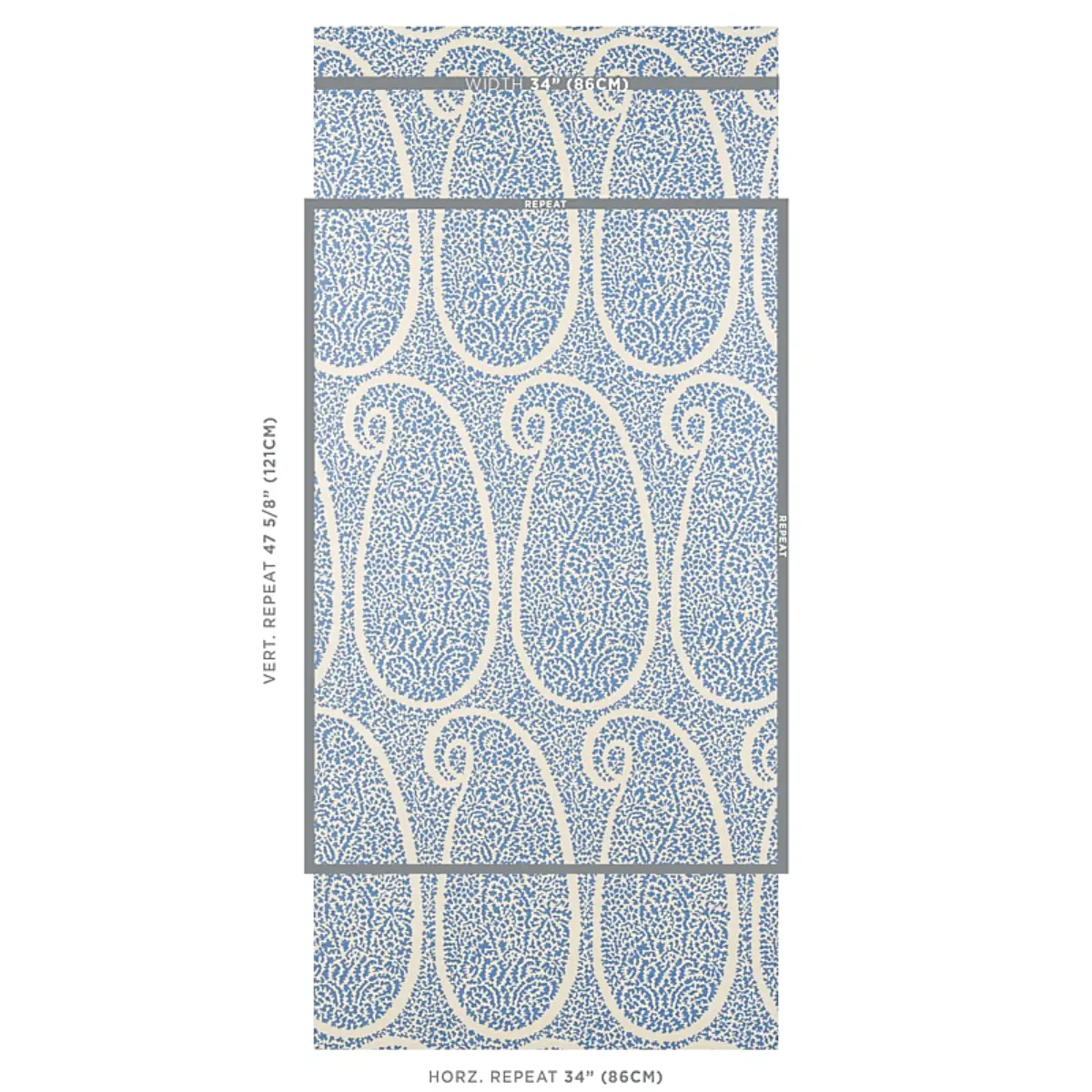 AMBALA PAISLEY SISAL_ BRIGHT BLUE