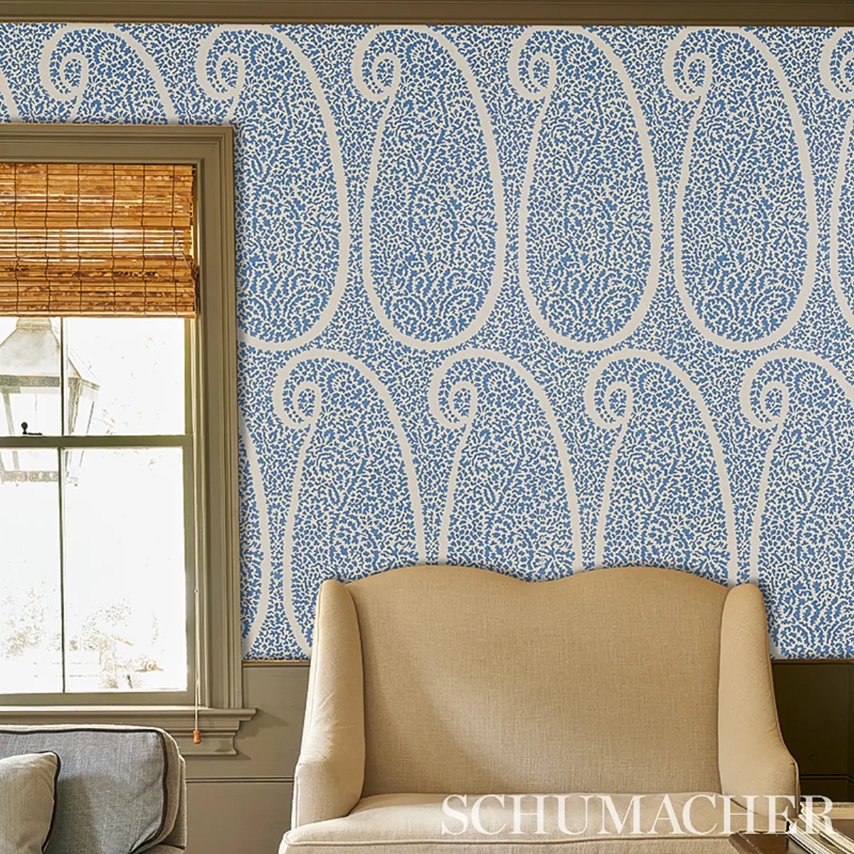 AMBALA PAISLEY SISAL_ BRIGHT BLUE
